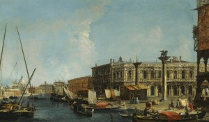 Venice, A View of the Molo from the Bacino Di San Marco with the Piazzetta and the Entrance to the Grand Canal